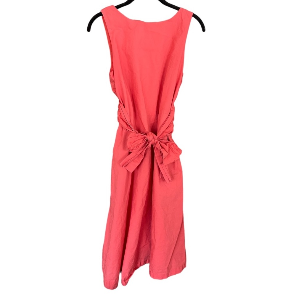 Ann Taylor Factory Coral Sleeveless Bow Tie Waist Dress M
